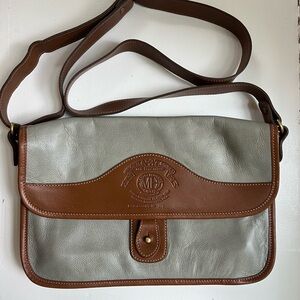 ICONIC Vintage Ghurka Original No 37 The Spectator Bag - grey and brown leather